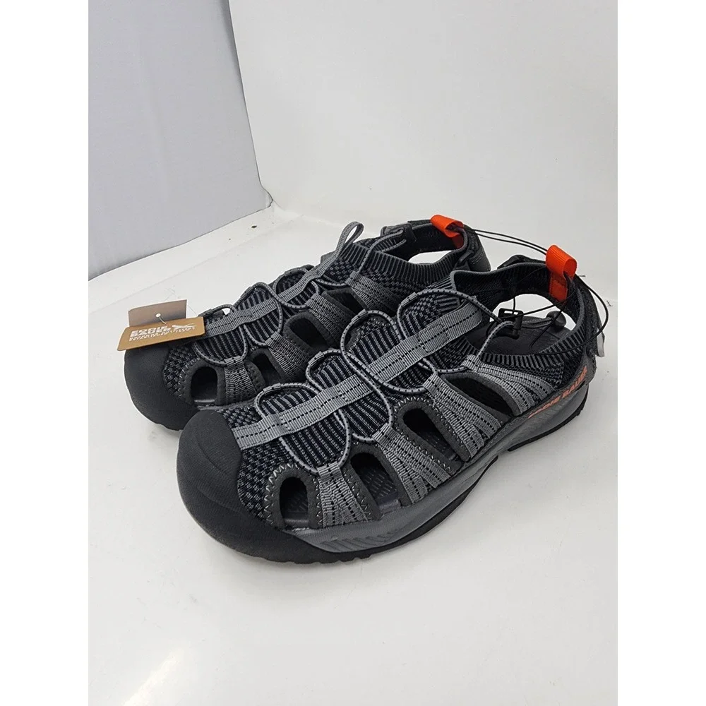 Eddie Bauer Mens Cedar Fisherman Sandals Grey Hiking Outdoor Size 8
